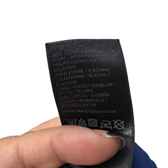 Ivy Park Womens Royal Blue Logo Side Stripe Mid Rise Full Length Leggings Size S - Picture 4 of 6